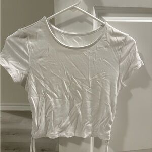 SHEIN White Ribbed Crop Top